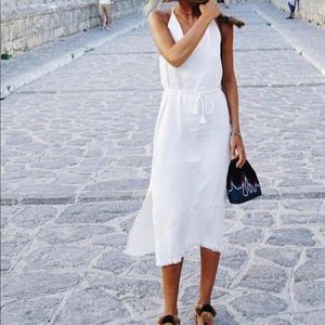 Faithfull the Brand Elegant White Midi Dress